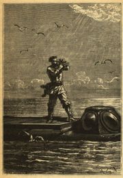 Captain Nemo using a sextant aboard the Nautilus in Twenty Thousand Leagues Under the Sea